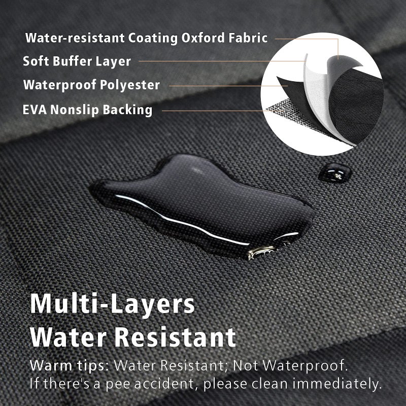 F-color SUV Cargo Liner for Dogs, Upgraded Extra Large Water Resistant Pet Cargo Cover Dog Seat Cover Mat for SUVs with with Bumper Flap for Full-Size SUVs Vans, Black - Image 4